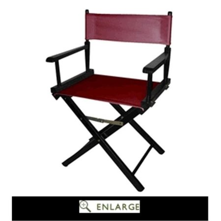 CASUAL HOME Casual Home 200-02-021-48 18 in. Directors Chair Black Frame with Burgundy Canvas 200-02/021-48
